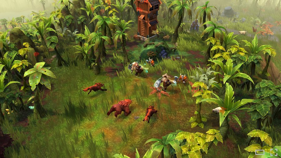 Northgard — combat contre des sangliers dans la jungle